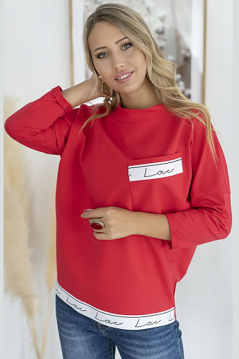 HAJDAN BL1109  красный блузка 